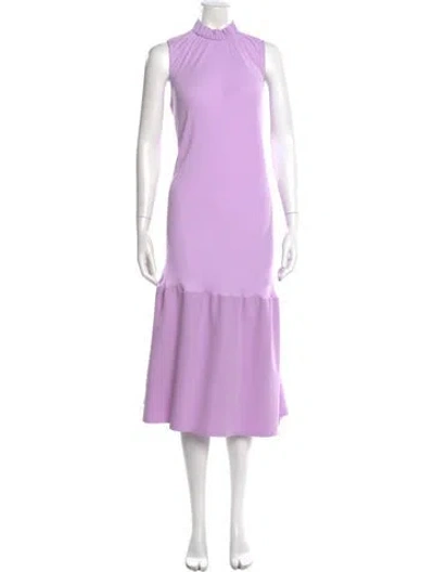 Pre-owned Tibi Mock Neck Midi Length Dress In Pink