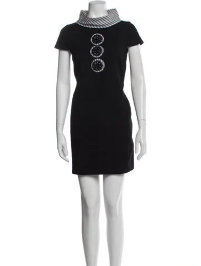 Pre-owned Tibi Mock Neck Mini Dress In Multi