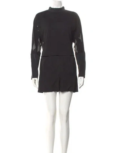 Pre-owned Tibi Mock Neck Romper In Gray