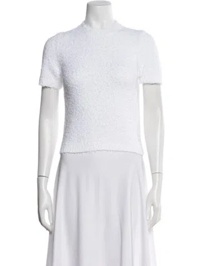 Pre-owned Tibi Mock Neck Short Sleeve Top W/ Tags In White