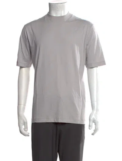 Pre-owned Tibi Mock Neck Short Sleeve T-shirt W/ Tags In Grey