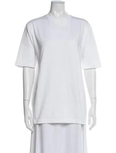Pre-owned Tibi Mock Neck Short Sleeve T-shirt W/ Tags In White