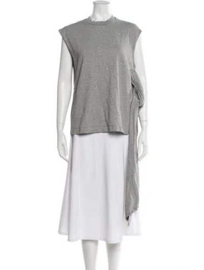Pre-owned Tibi Mock Neck Sleeveless Top In Blue