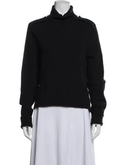 Pre-owned Tibi Mock Neck Sweater In Black