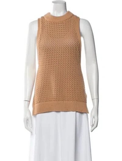 Pre-owned Tibi Mock Neck Sweater In Brown