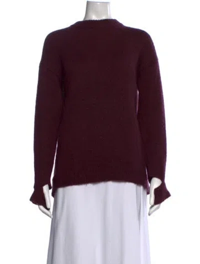 Pre-owned Tibi Mock Neck Sweater In Burgundy