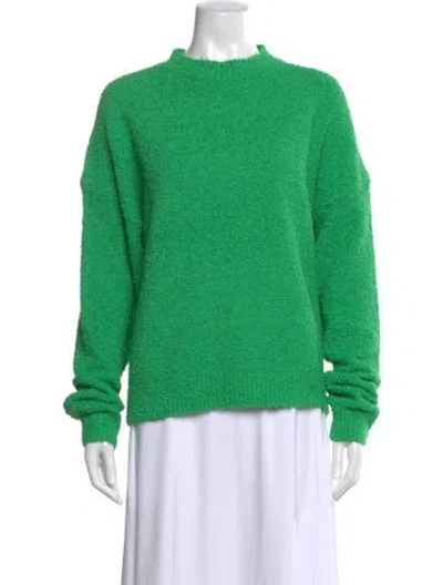 Pre-owned Tibi Mock Neck Sweater In Green