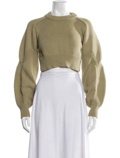 Pre-owned Tibi Mock Neck Sweater In Green