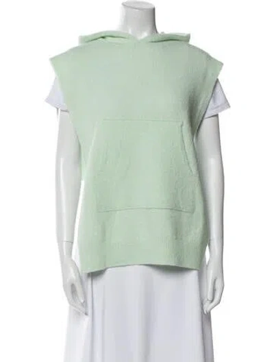 Pre-owned Tibi Mock Neck Sweater In Green