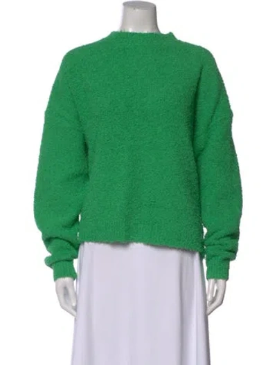Pre-owned Tibi Mock Neck Sweater In Green