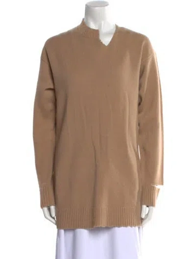 Pre-owned Tibi Mock Neck Sweater In Neutral