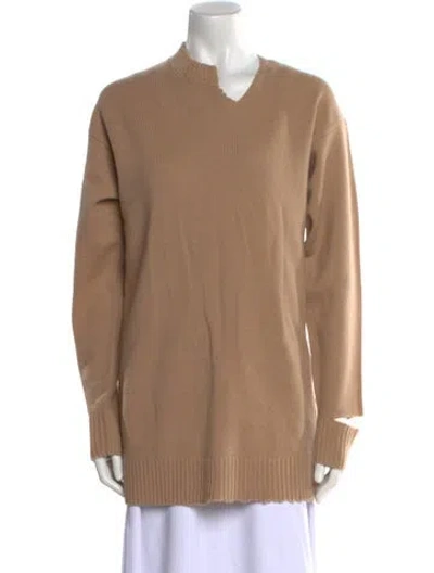 Pre-owned Tibi Mock Neck Sweater In Neutral