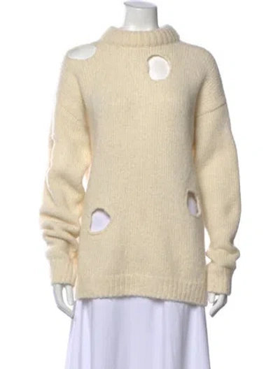 Pre-owned Tibi Mock Neck Sweater In Neutral