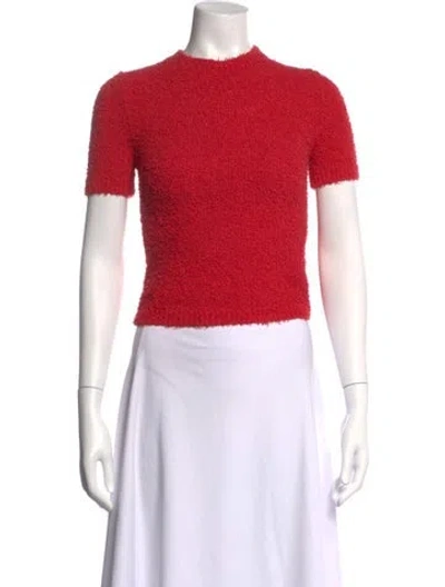 Pre-owned Tibi Mock Neck Sweater In Red