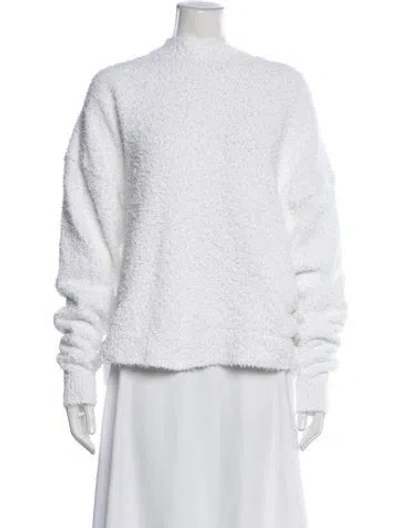 Pre-owned Tibi Mock Neck Sweater In White