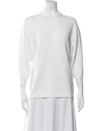Pre-owned Tibi Mock Neck Sweater In White