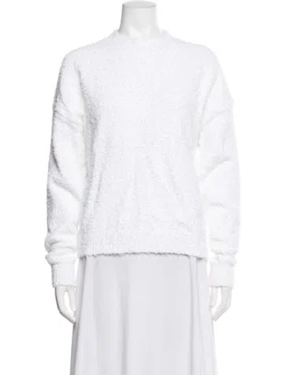 Pre-owned Tibi Mock Neck Sweater In White