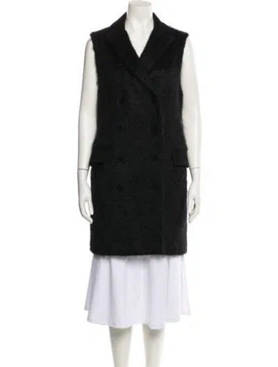 Pre-owned Tibi Mohair Coat In Black