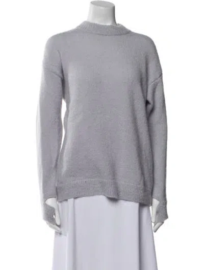 Pre-owned Tibi Mohair Crew Neck Sweater In Blue