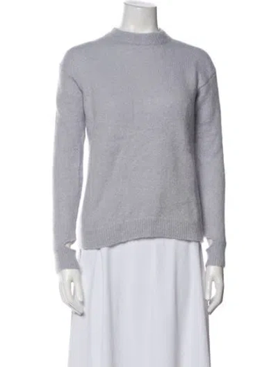 Pre-owned Tibi Mohair Crew Neck Sweater In Gray