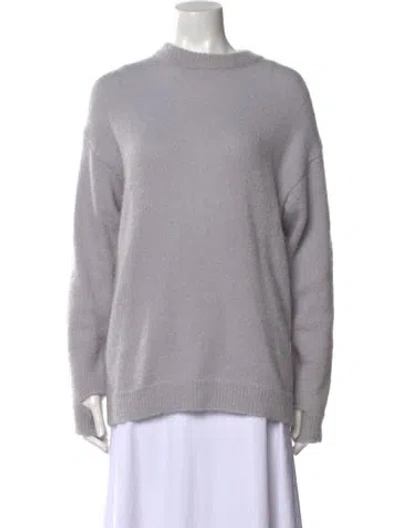 Pre-owned Tibi Mohair Crew Neck Sweater In Gray