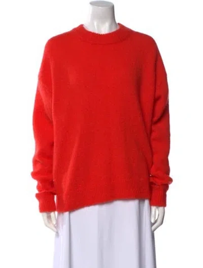 Pre-owned Tibi Mohair Crew Neck Sweater In Orange