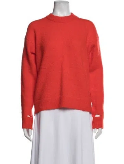 Pre-owned Tibi Mohair Crew Neck Sweater In Red