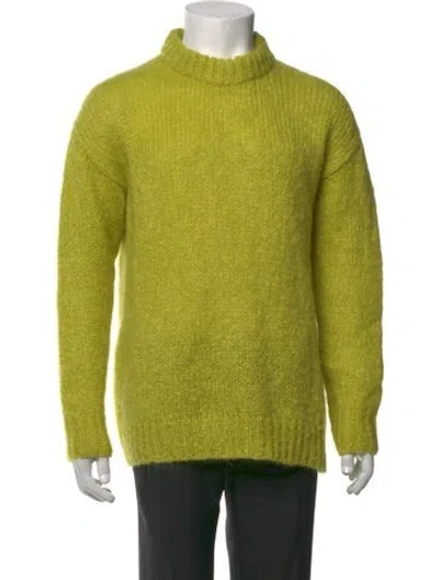 Pre-owned Tibi Mohair Mock Neck Pullover In Green