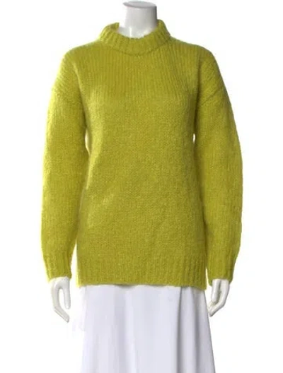 Pre-owned Tibi Mohair Turtleneck Sweater In Green