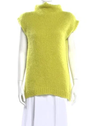 Pre-owned Tibi Mohair Turtleneck Sweater In Green
