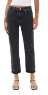 Tibi Mou Denim Clift Jeans Black In Black