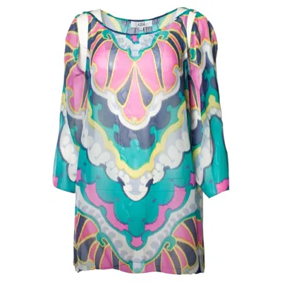 Pre-owned Tibi , Multicolor See Through Blouse In Gray