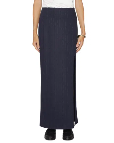 Tibi Newton Stripe Pencil Skirt In Navy In Blue