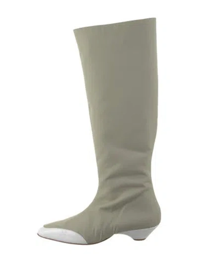 Pre-owned Tibi Nylon Boots In Green