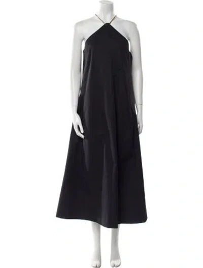 Pre-owned Tibi Nylon Long Dress W/ Tags In Black