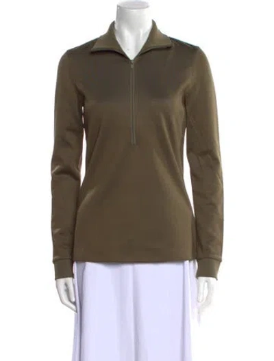 Pre-owned Tibi Nylon Long Sleeve Sweatshirt In Green