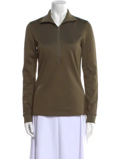 Pre-owned Tibi Nylon Long Sleeve Sweatshirt In Green