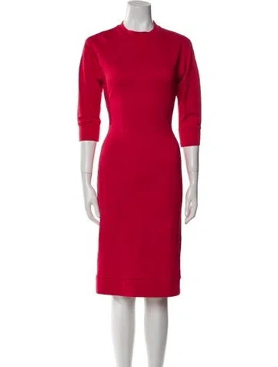 Pre-owned Tibi Nylon Midi Length Dress In Red