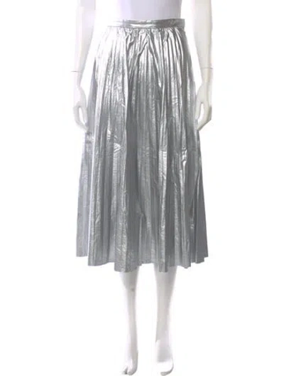 Pre-owned Tibi Nylon Midi Length Skirt In Silver