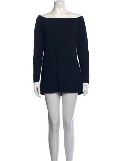 Pre-owned Tibi Nylon Mini Dress In Blue