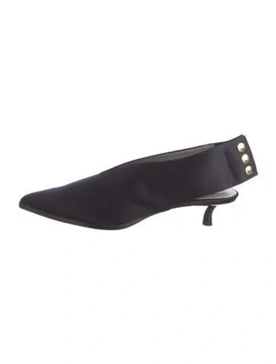 Pre-owned Tibi Nylon Slingback Pumps W/ Tags In Blue