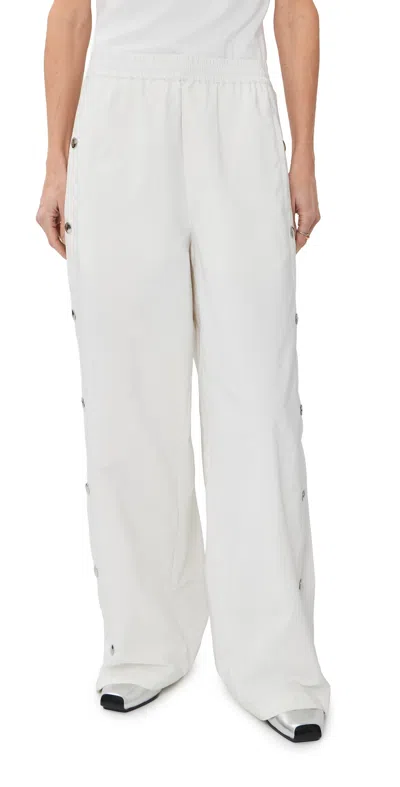 Tibi Nylon Snap Petite Pull On Joggers White