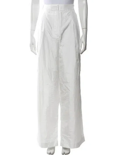 Pre-owned Tibi Nylon Wide Leg Pants W/ Tags In White