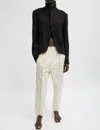 Tibi Nylon Zipper Jogger In Ivory In Neutral