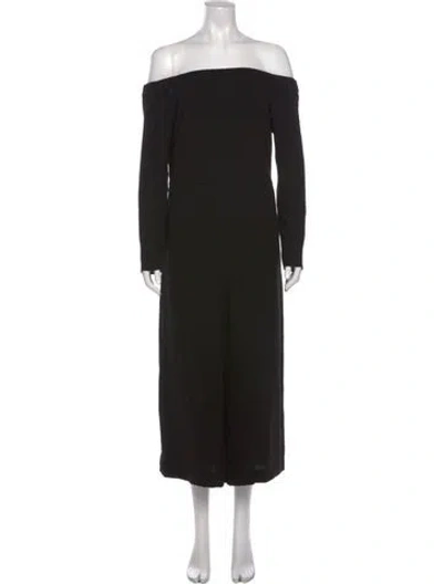 Pre-owned Tibi Off-the-shoulder Jumpsuit In Black