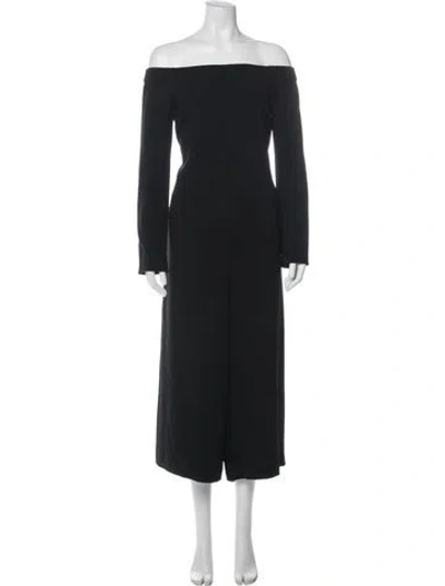 Pre-owned Tibi Off-the-shoulder Jumpsuit In Black