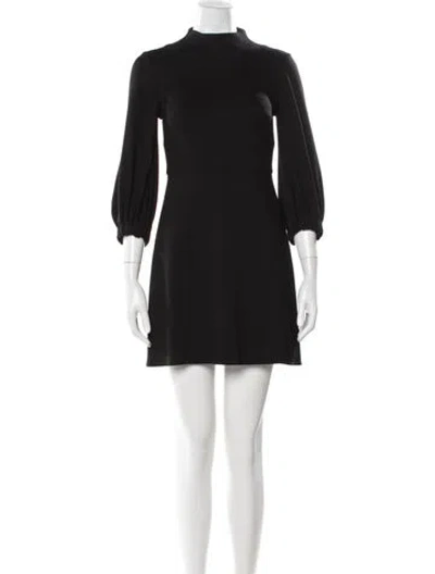 Pre-owned Tibi Off-the-shoulder Knee-length Dress In Black