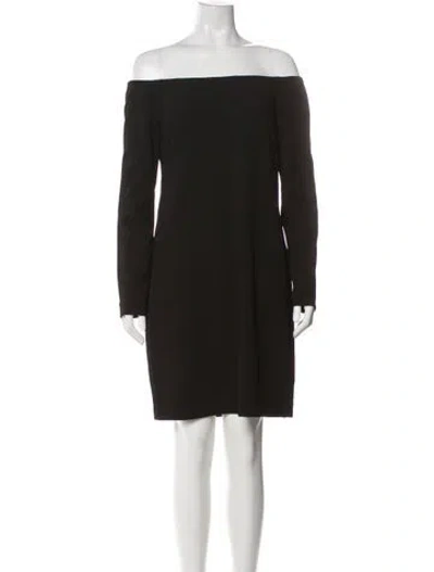 Pre-owned Tibi Off-the-shoulder Mini Dress In Green