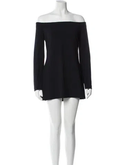 Pre-owned Tibi Off-the-shoulder Mini Dress In Multi