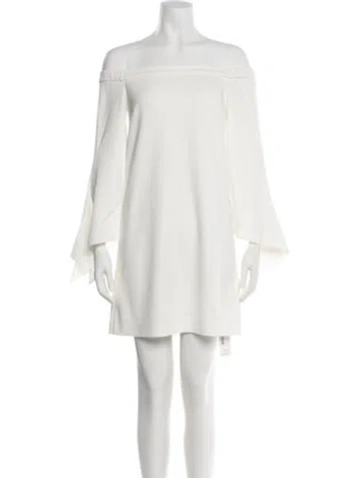 Pre-owned Tibi Off-the-shoulder Mini Dress W/ Tags In White
